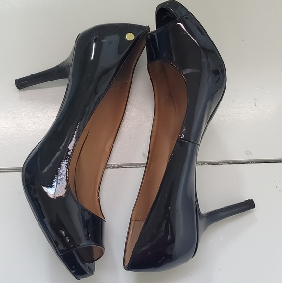 CALVIN KLEIN 'Garda' Peep Toe Platform Pumps - Picture 5 of 11